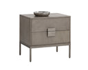 Antique Silver Ash Grey Nightstand Jade by Matho Sun, view 2