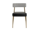 Gold Bravo Black / Helios Check Black Dining Chairs set of 2 Ashwin Stackable by Matho Sun, view 2