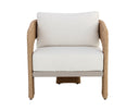 Natural Louis Cream Lounge Chair Pylos by Matho Sun, view 2