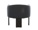 Dark Brown Vintage Black Night Leather Lounge Chair Trine by Matho Sun, view 5