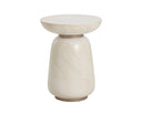 Travertine Look Cream End Table Hali by Matho Sun