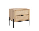 Black Rustic Oak/Natural Nightstand Avida by Matho Sun, view 2