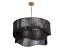 Black Jute Chandelier Rhine by Matho Sun