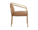 Milliken Cognac Dining Armchair Cicero by Matho Sun, view 3