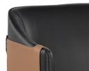 Napa Black / Napa Cognac Lounge Chair Carter by Matho Sun, view 7