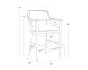 Brown Shalimar Tobacco Leather Counter Stool Brylea by Matho Sun, view 8