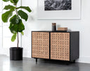 Small Suede Light Tan Leather Sideboard Omari by Matho Sun, view 5