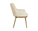 Bravo Cream Dining Armchair Franklin by Matho Sun, view 2