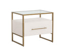 Oyster Shagreen Nightstand Venice by Matho Sun, view 2