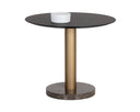 Gold Grey Marble / Charcoal Grey 35.5" Bistro Table Monaco by Matho Sun