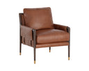 Brown Shalimar Tobacco Leather Armchair Mauti by Matho Sun