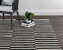 Black / Ivory 6' X 9' Rug Zigby Hand-Woven by Matho Sun