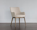 Beige Linen Dining Armchair Franklin by Matho Sun, view 4