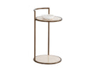 Rustic Bronze Travertine Look End Table Parga by Matho Sun