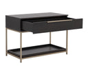 Large Gold Charcoal Grey Nightstand Rebel by Matho Sun, view 3