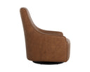 Cognac Leather Lounge Chair Carmine Swivel by Matho Sun, view 3