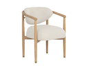 Light Oak Monument Oatmeal Dining Armchair Sigrid by Matho Sun