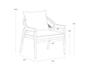 Linoso Ivory Lounge Chair Kirsten by Matho Sun, view 7