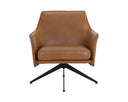 Missouri Cognac Leather Lounge Chair Crosby Swivel by Matho Sun, view 2