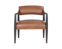 Shalimar Tobacco Leather Lounge Chair Keagan by Matho Sun, view 4