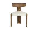 Warm Brown Geralt Linen Dining Chairs set of 2 Horton by Matho Sun, view 2