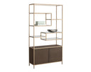 Gold Raw Umber Bookcase Stamos by Matho Sun