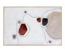 72" X 48" Natural Floater Frame Abstract Connectivity by Matho Sun