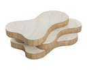 Travertine Look Cream Coffee Table Geddes by Matho Sun, view 4