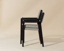 Charcoal Dining Armchairs set of 2 Kavala Stackable by Matho Sun, view 8