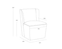 Tobacco Tan Dining Chair Amita Wheeled by Matho Sun, view 6