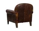 Chocolate Leather Lounge Chair Bastoni by Matho Sun, view 4