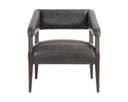 Brentwood Charcoal Leather Lounge Chair Carlyle by Matho Sun, view 2