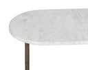 White Marble End Table Eden by Matho Sun, view 4