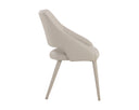 Linea Light Grey Leather Dining Armchair Galen by Matho Sun, view 3