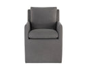 Effie Smoke Dining Armchair Glenrose Wheeled by Matho Sun, view 2