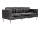 Brentwood Charcoal Leather Sofa Richmond by Matho Sun