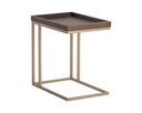 Gold Raw Umber Table Arden C-Shaped Side by Matho Sun, view 2