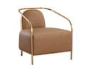Milliken Cognac Lounge Chair Cicero by Matho Sun, view 3