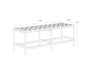 Suede Light Tan Leather Bench Omari by Matho Sun, view 6