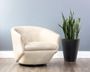 Bravo Cream Lounge Chair Treviso Swivel by Matho Sun, view 5