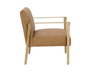 Ludlow Sesame Leather Lounge Chair Earl by Matho Sun, view 3