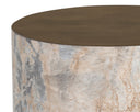 Marble Look Antique Brass End Table Diaz by Matho Sun, view 6