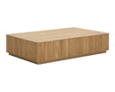 Rectangular Rustic Oak Coffee Table Kalla by Matho Sun, view 2