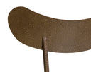 Antique Brass Charcoal Black Leather Dining Chair Gibbons by Matho Sun, view 8