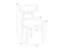 Light Oak Geralt Linen Dining Chairs set of 2 Florian by Matho Sun, view 6