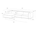 Laf Lucia Tobacco Leather Sofa Chaise Beau by Matho Sun, view 6