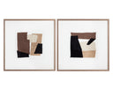 40" X 40" Medium Brown Frame Abstract Family Dynamics Ii by Matho Sun, view 4