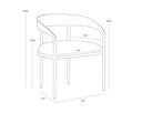 Charcoal Black Leather Dining Armchair Zanatta by Matho Sun, view 8