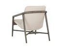 Ash Grey Astoria Cream Leather Lounge Chair Cinelli by Matho Sun, view 4
