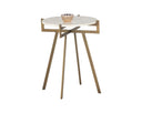 White Marble End Table Anak by Matho Sun, view 2
